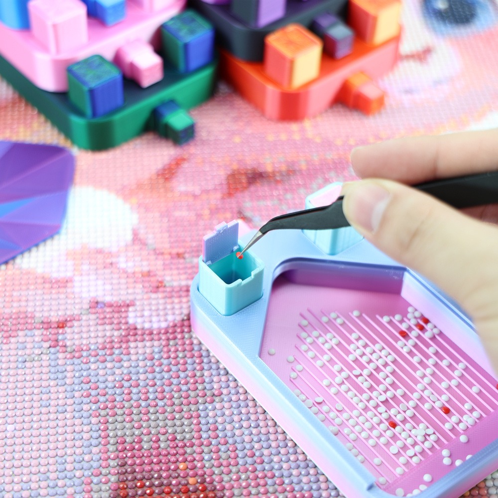 Drawing Tablet Pen Accessories - Multi-Color Diamond Painting Tray with 2