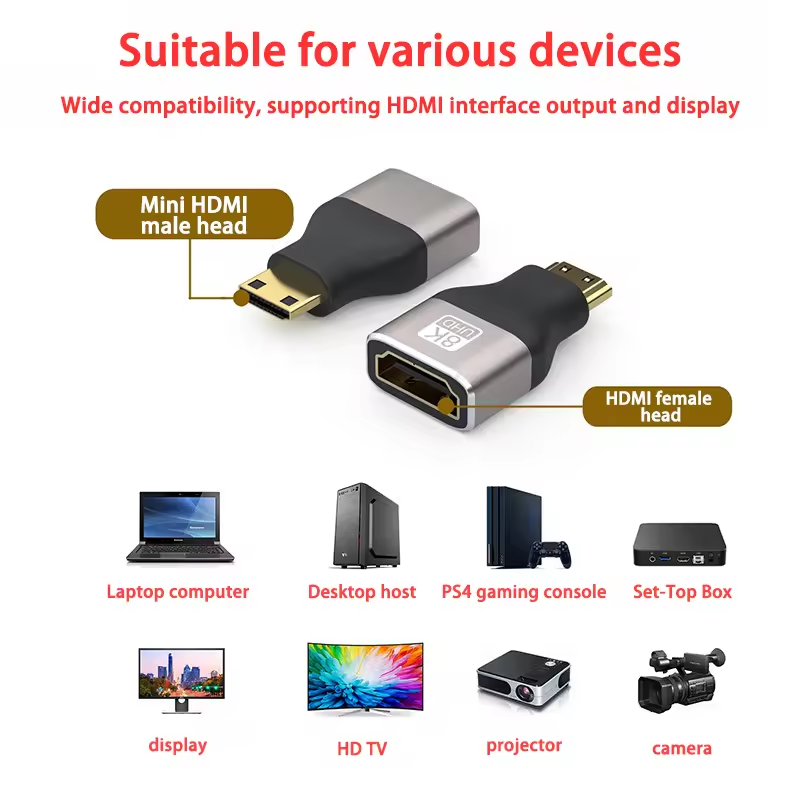 8K@60Hz Mini Micro HDMI-compat - Hdmi Adapter Tablet 评论和价格