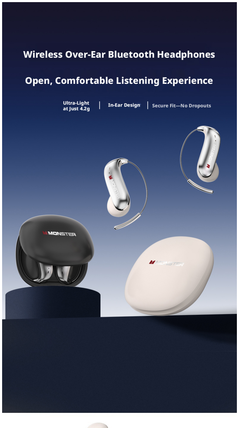 MONSTER C01 Open Ear Hook Wire - Wired Earphone Lightning 评论和价格