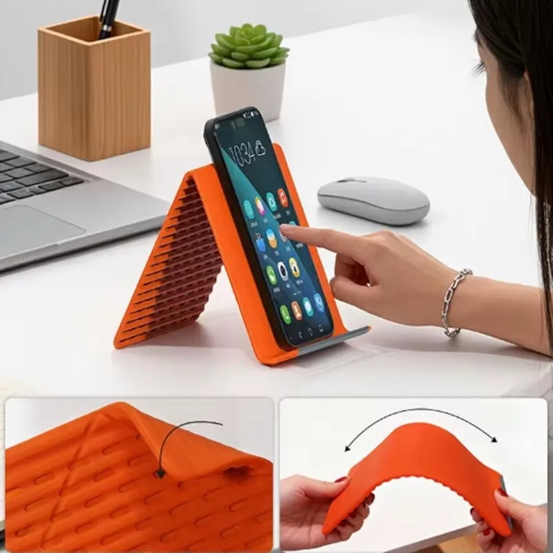 Flexible Foldable Silicone Pho - Tablet Holder Accessories 评论和价格