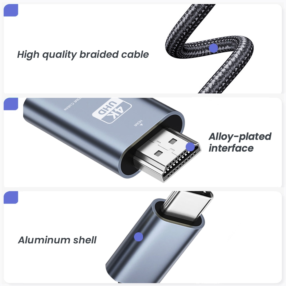 NIERBO USB C to HDMI Cable 6.6 - Hdmi Adapter Tablet 评论和价格