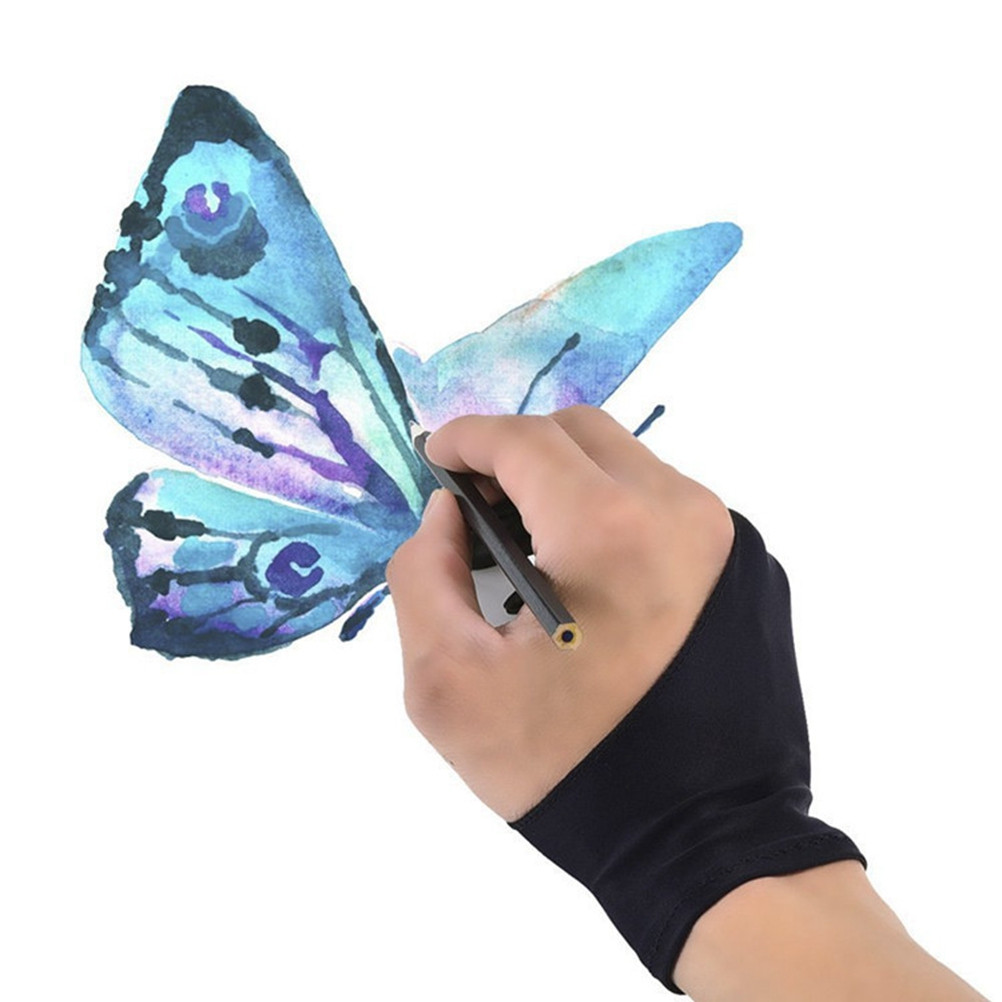 1Pcs Two-Finger Black Glove An - Drawing Glove Artist 评论和价格
