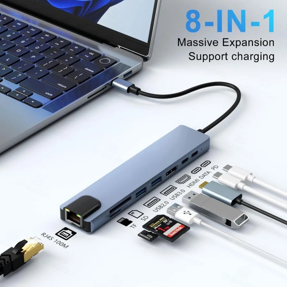 USB C Hub 8/7 in 1 4K HDMI Ada - Hdmi Adapter Tablet 评论和价格