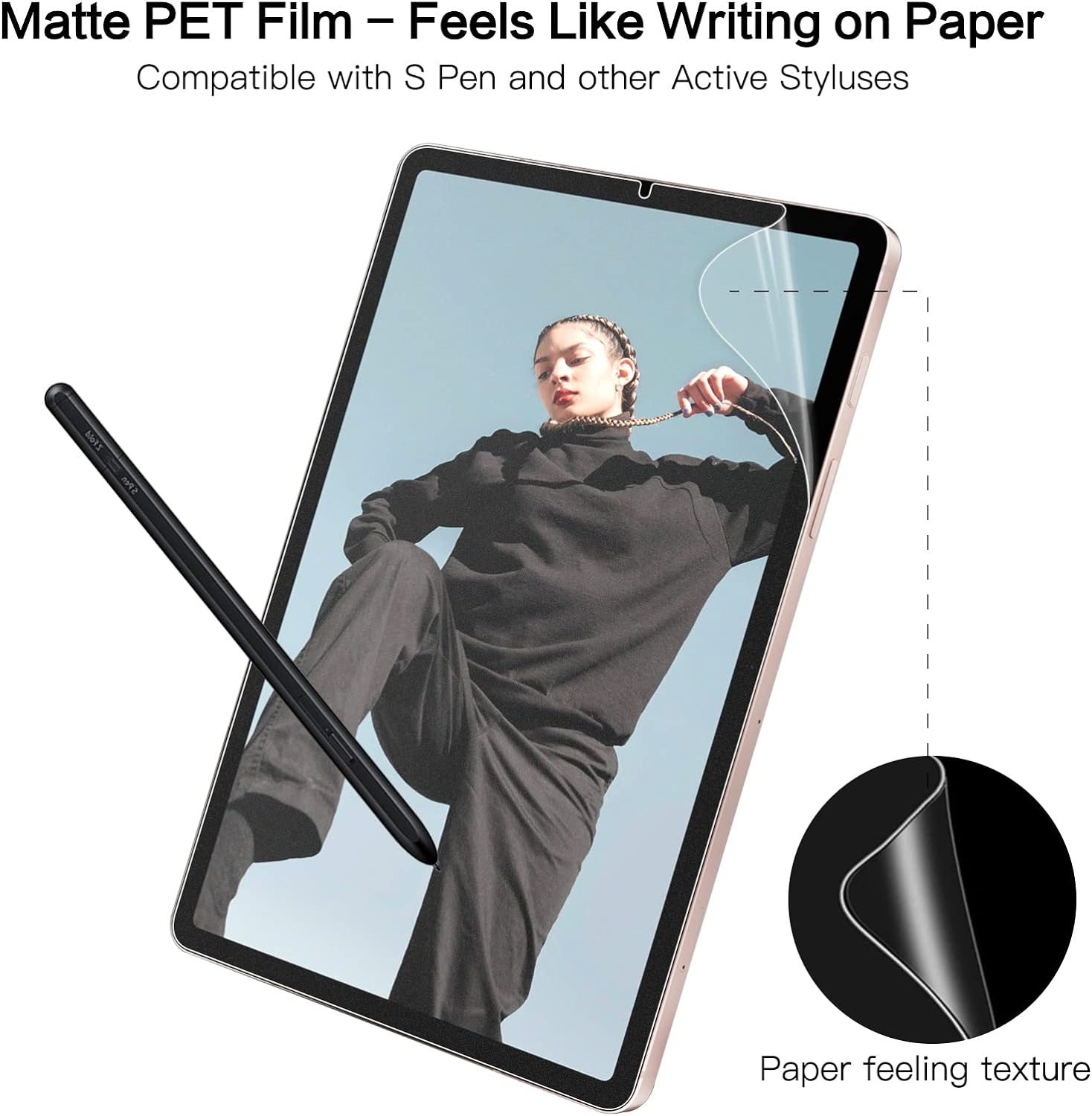 3pcs Matte Paper Film Screen P - Samsung Tablet S10 Accessories 评论和价格