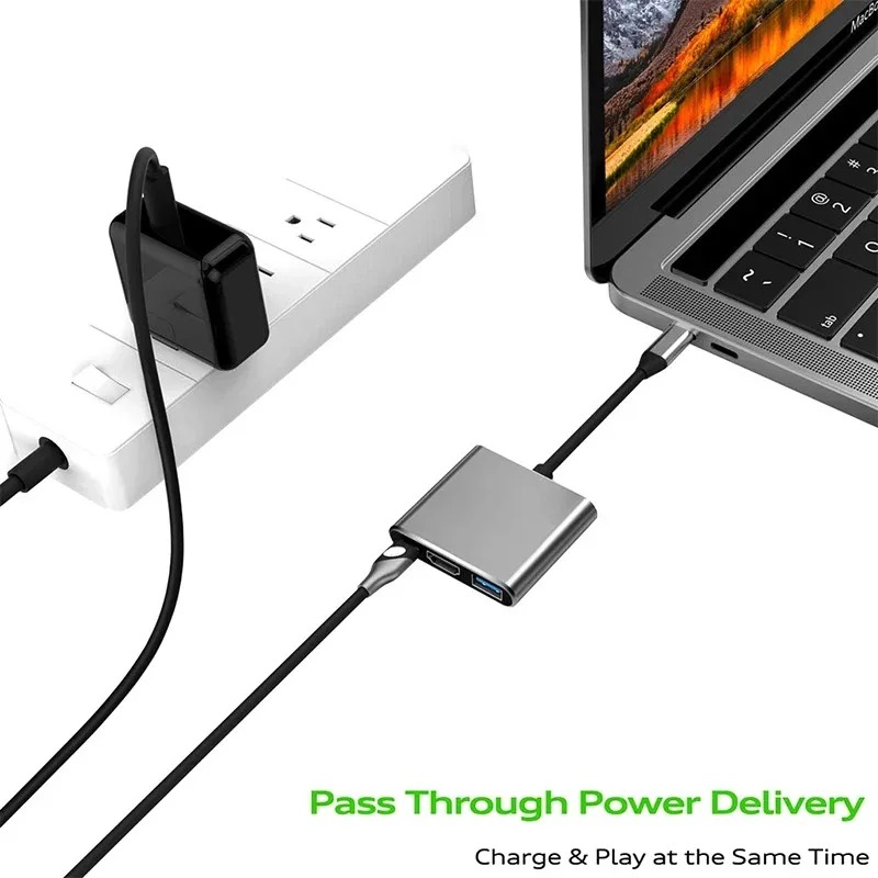 USB C HUB 3in1 Type C 3.0 to H - Hdmi Adapter Tablet 评论和价格