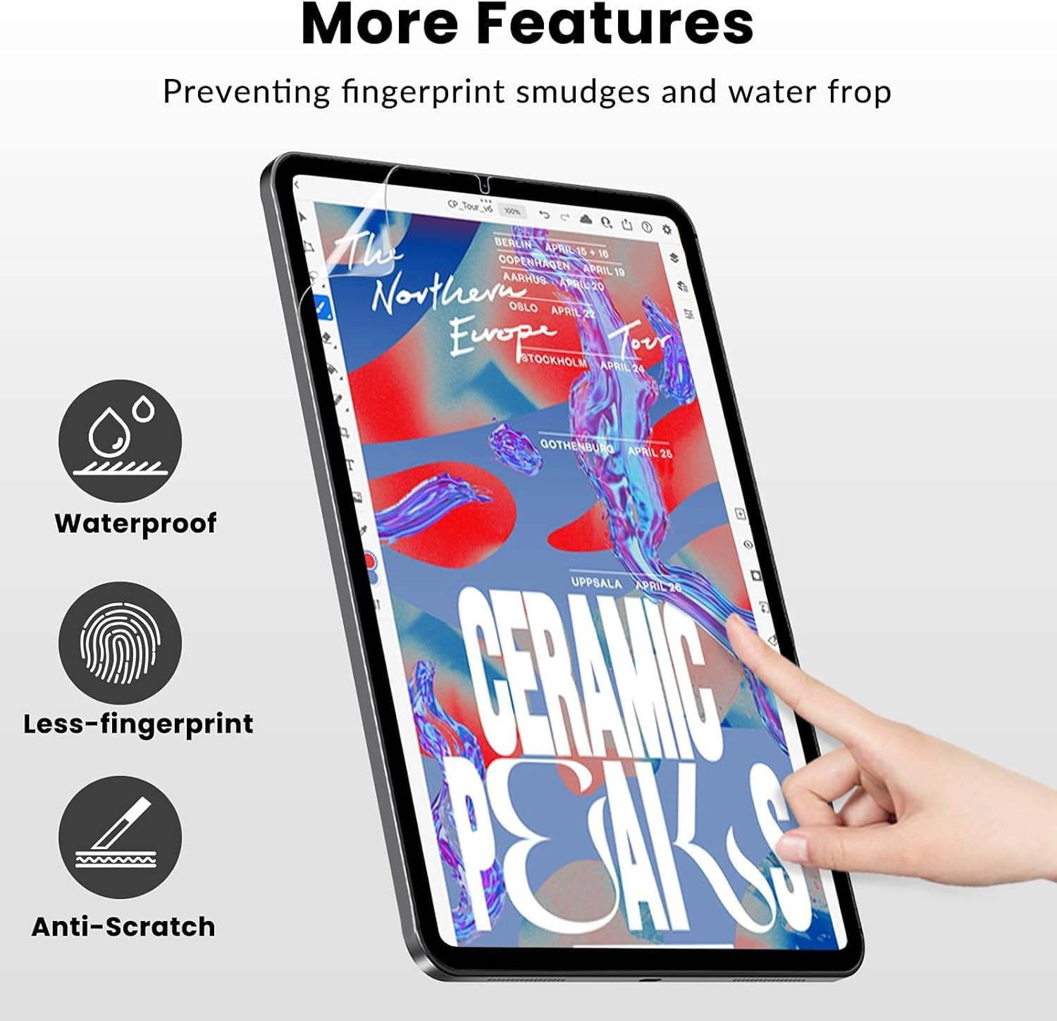 2PCS Like Paper Screen Protect - Samsung Tablet S10 Accessories 评论和价格