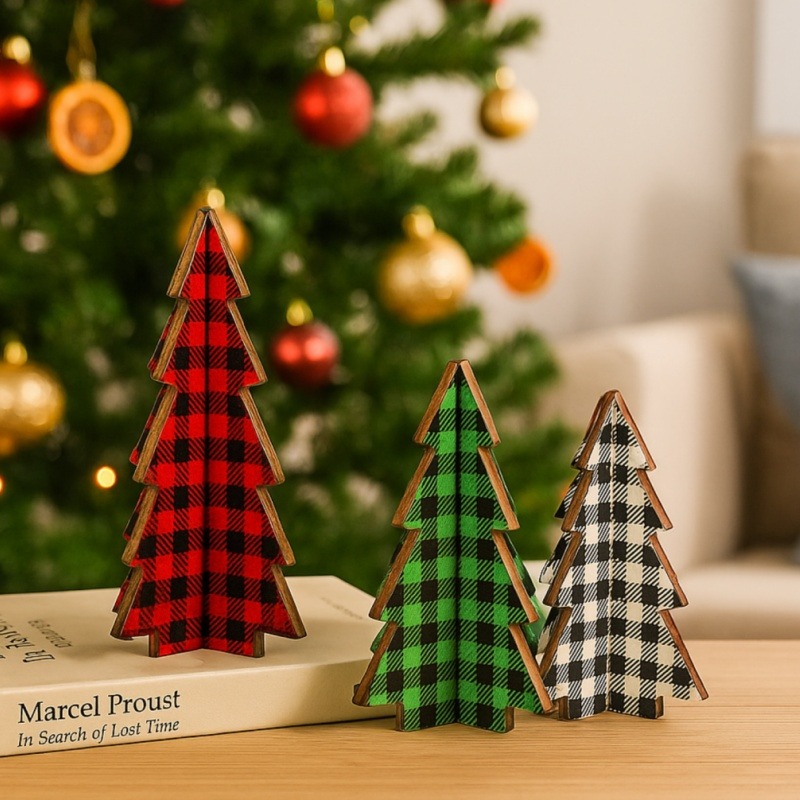 3 Pieces Christmas Decor Plaid - Tablet Accessories Kit 评论和价格