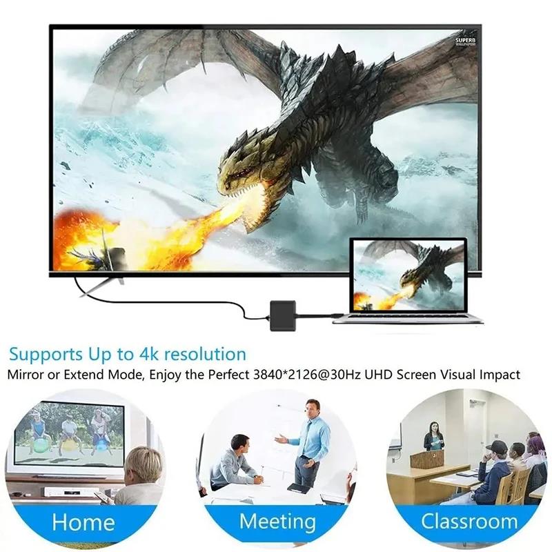3 In 1 Type C to HDMI-compatib - Hdmi Adapter Tablet 评论和价格