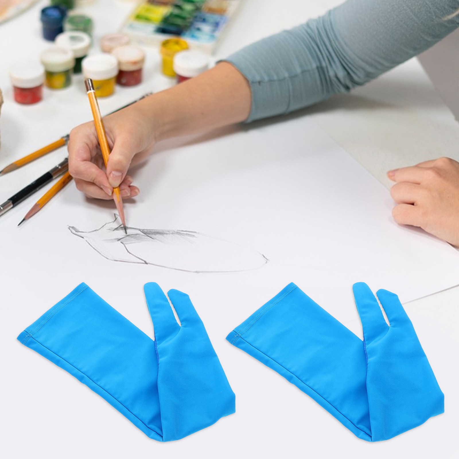 1Pair Breathable Two-Finger Dr - Drawing Glove Artist 评论和价格